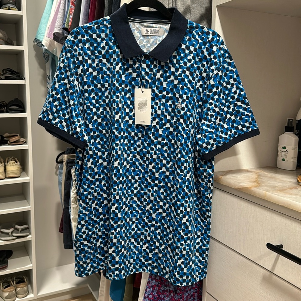 Original Penguin men’s shirt imperial blue size XL NWT